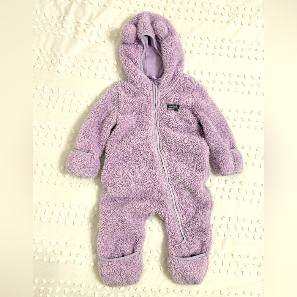 Eddie Bauer Lavender Fleece Bunting, 9-12 months